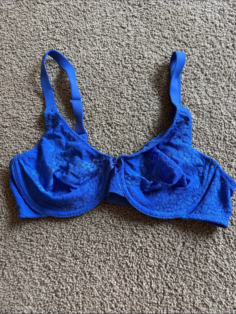 Wacoal Cobalt Blue Lace Underwire Bra